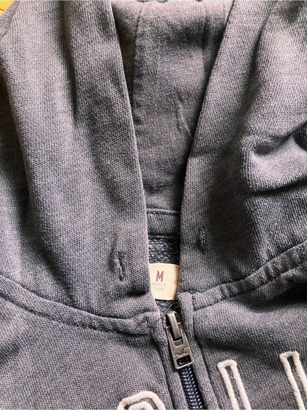 Hollister Gray Zippered Hoodie